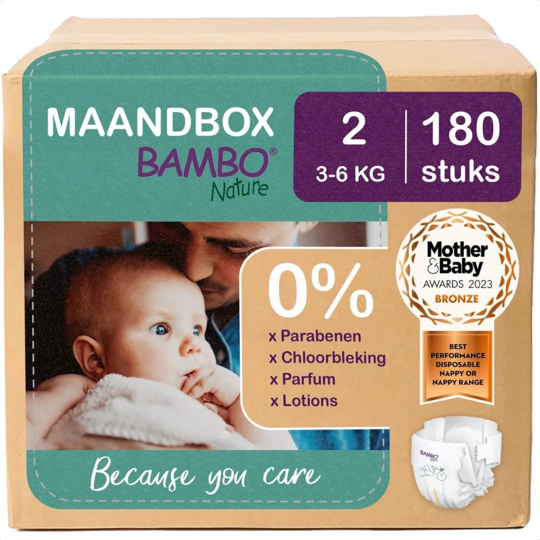 BAMBO Nature Luiers Maat 2 180 Stuks