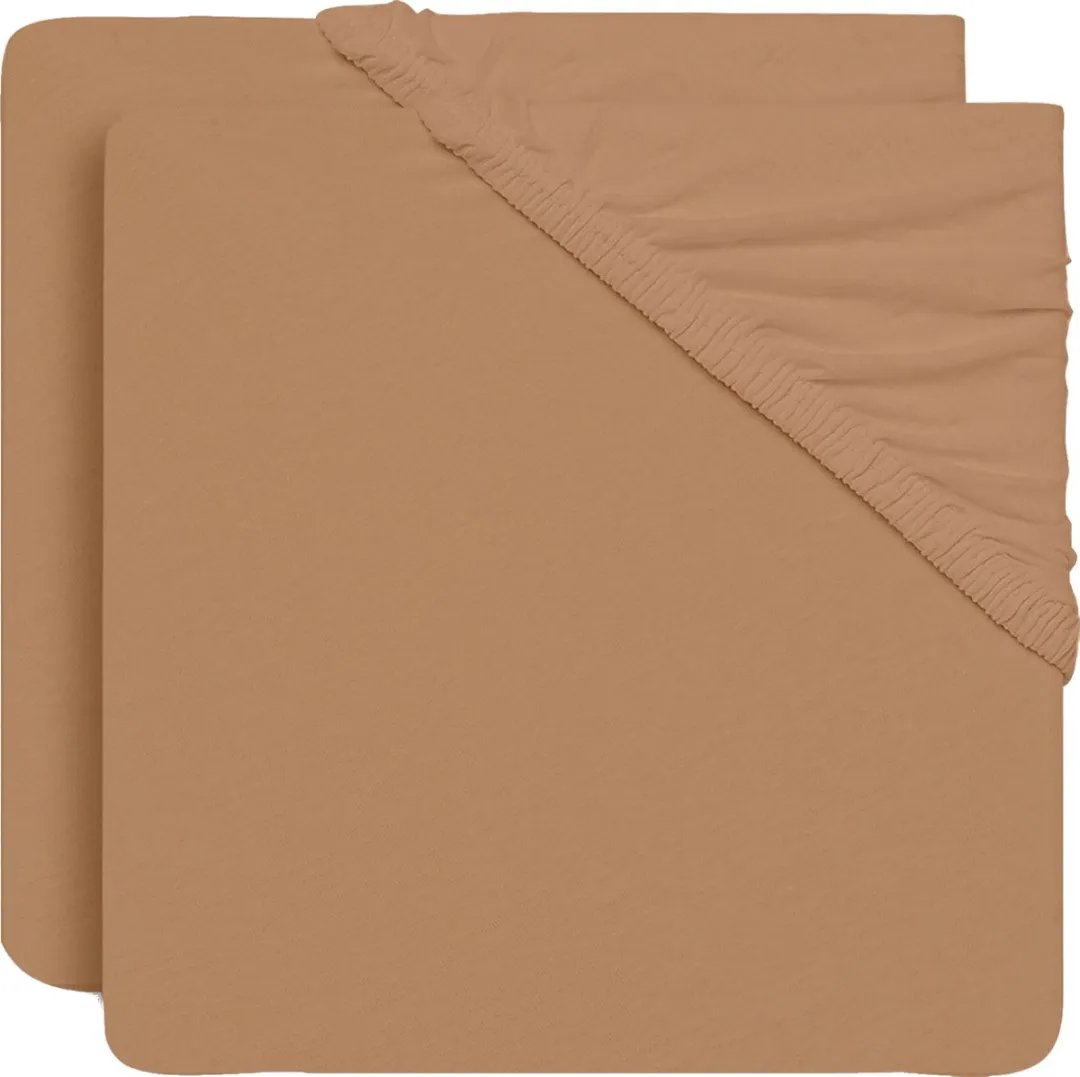 Jollein Baby Hoeslaken Jersey Biscuit - 2 Stuks 40/50x80/90cm
