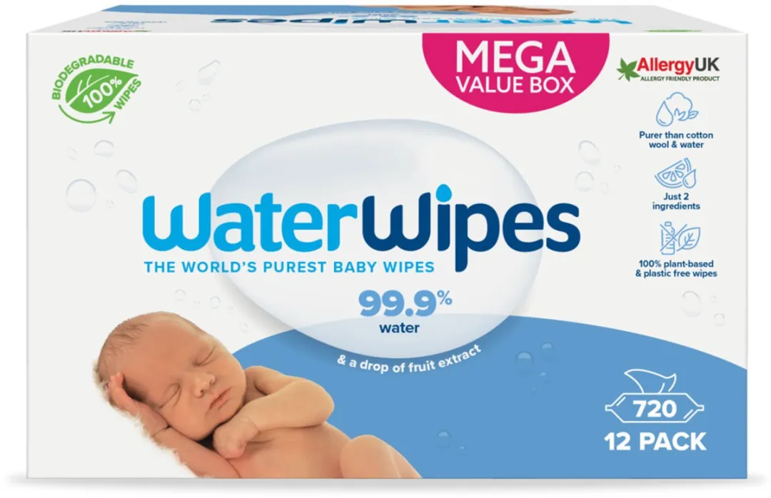 WaterWipes Billendoekjes Bio - 12 x 60 stuks - 720 doekjes
