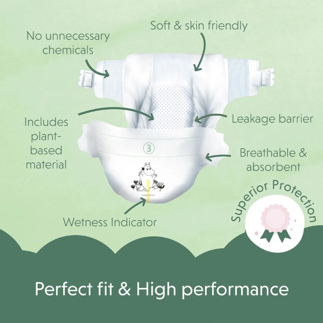 Muumi Baby Luiers Maat 1 - 2-5 kg - 150 Stuks
