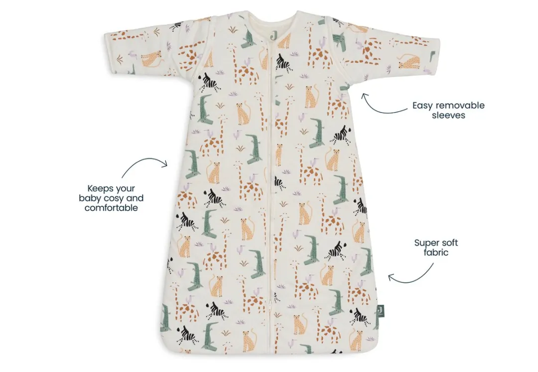 Jollein Baby Winter Slaapzak 90cm Jungle Jambo - Afritsbare mouw