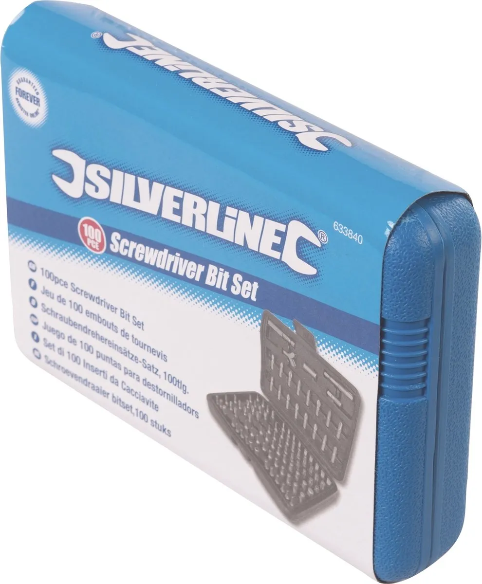 Silverline 100-delige Schroevendraaier Bit Set - Hout