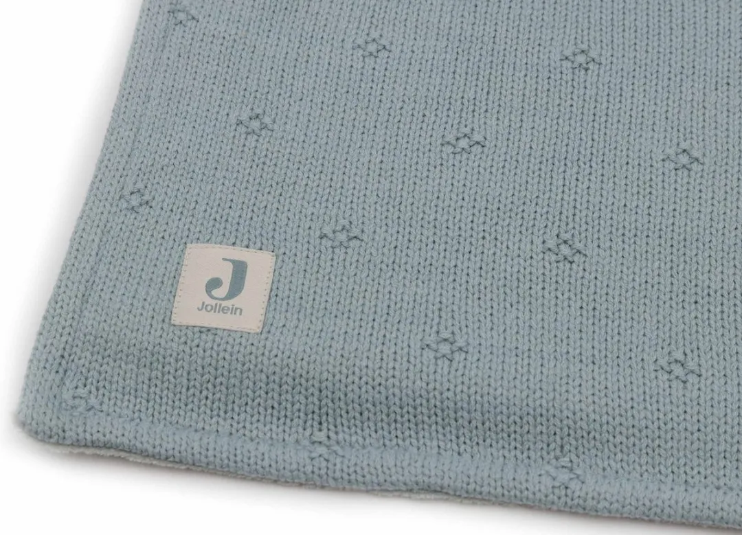 Jollein Deken Ledikant Cosy Knit Sea Green 100x150cm