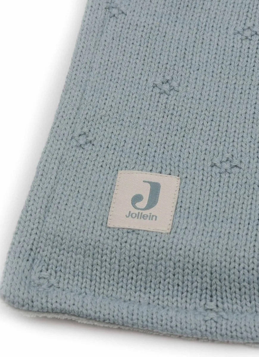 Jollein Deken Ledikant Cosy Knit Sea Green 100x150cm