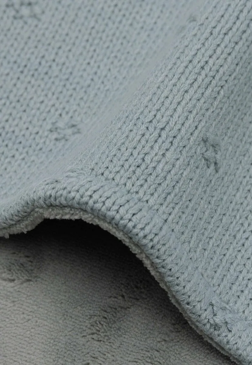 Jollein Deken Ledikant Cosy Knit Sea Green 100x150cm