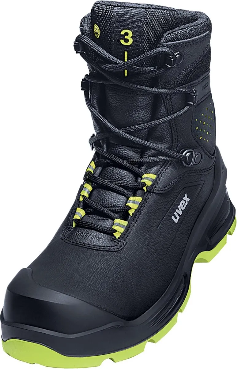 Uvex 3 Sicherheitsstiefel S3 SR 68751 - Veiligheidsschoen 43 - Zwart/Geel