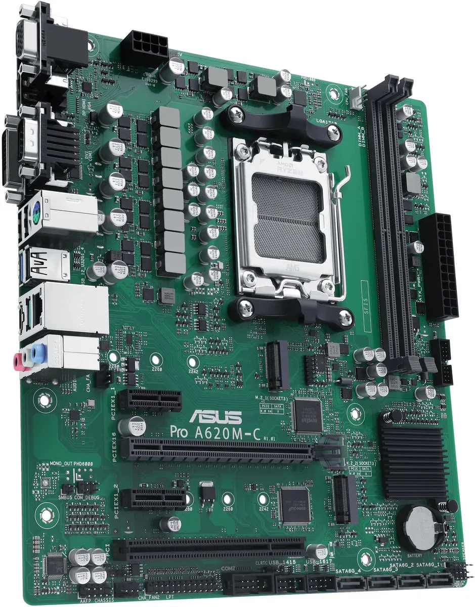 ASUS PRO A620M-C-CSM AM5 Micro-ATX Moederbord - 2x DDR5
