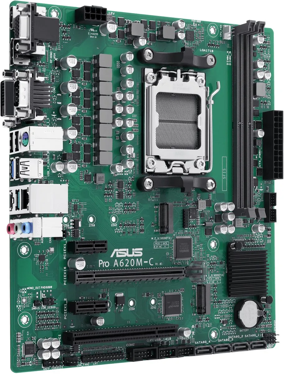 ASUS PRO A620M-C-CSM AM5 Micro-ATX Moederbord - 2x DDR5