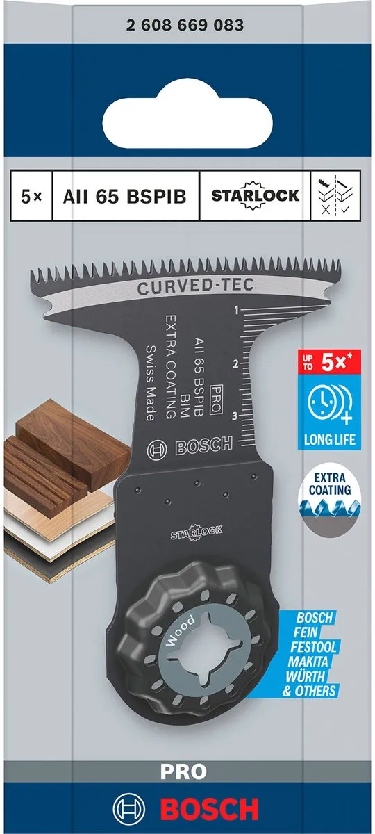 Bosch Professional PRO AII Invalzaagblad 65mm Bimetalen - 5 Stuks