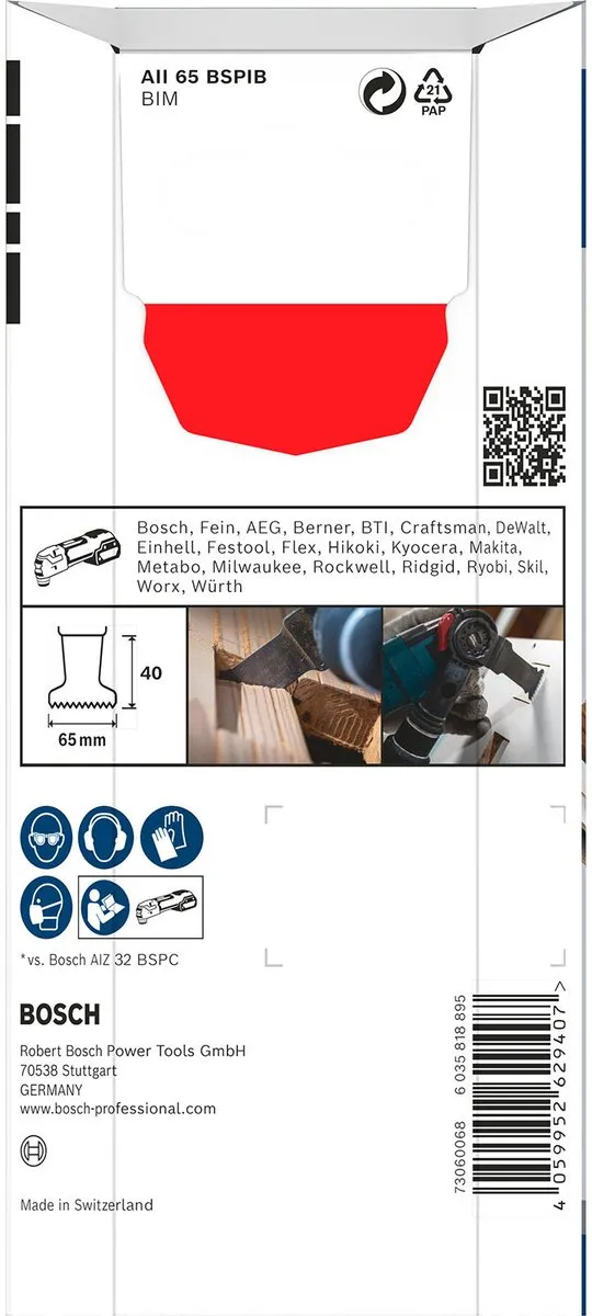Bosch Professional PRO AII Invalzaagblad 65mm Bimetalen - 5 Stuks
