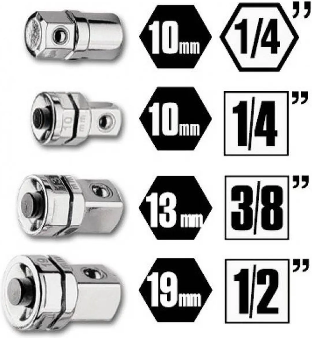 Beta 4-delig Ringratelsleutel Adaptor Set 123/K4