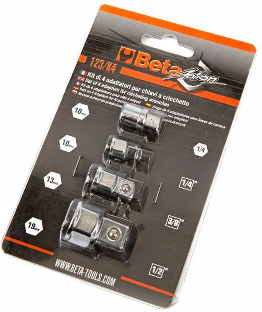 Beta 4-delig Ringratelsleutel Adaptor Set 123/K4