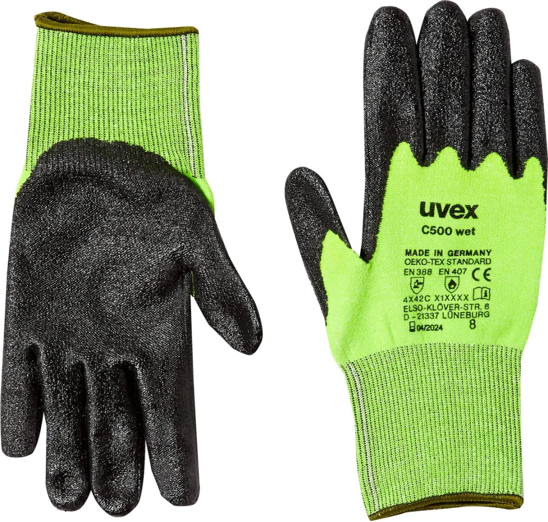 Uvex C500 Dry/Wet Snijbestendige Handschoen
