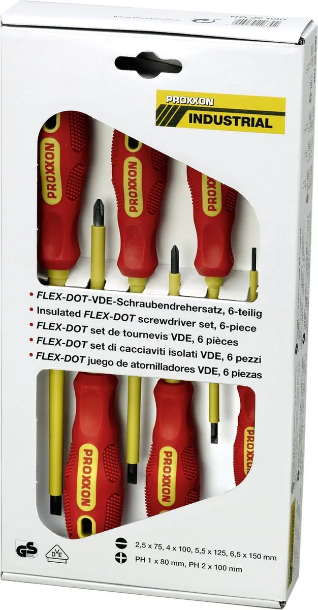 Proxxon Industrial 22630 Schroevendraaierset VDE 6-delig