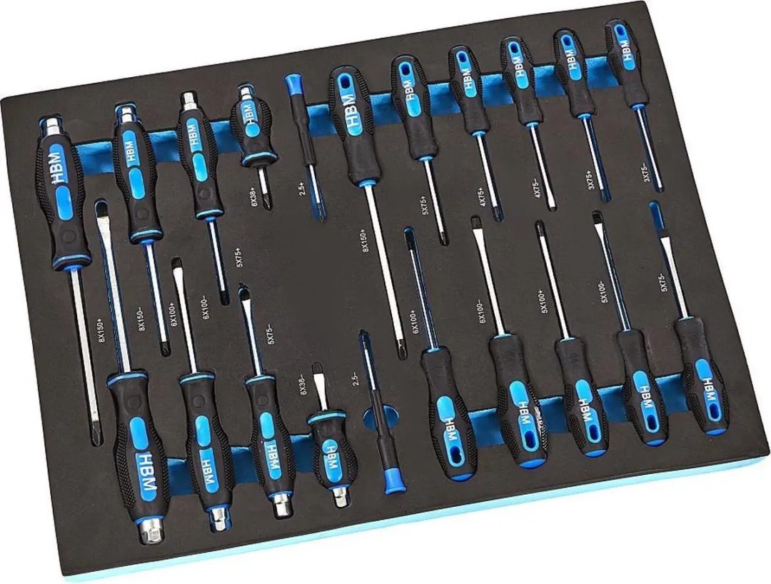 HBM Machines Gevulde Gereedschapswagen 262-delig - 7 Lades - Zwart/Grijs