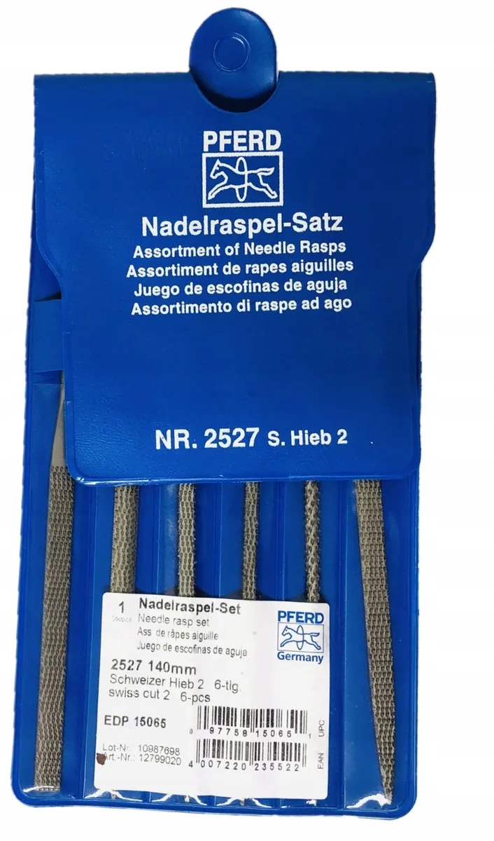Pferd Naaldvijlset Hout 6-delig - Grijs