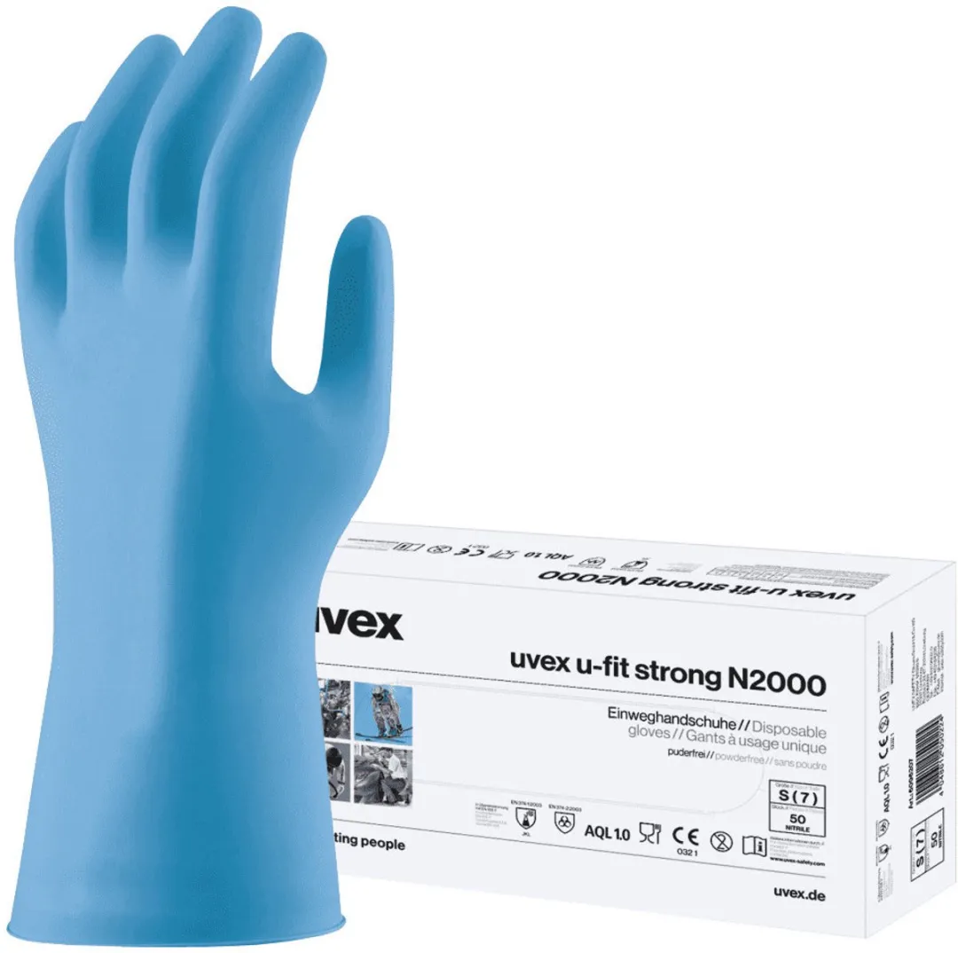 Uvex N2000 Chemisch Bestendige Handschoen - XL - Blauw