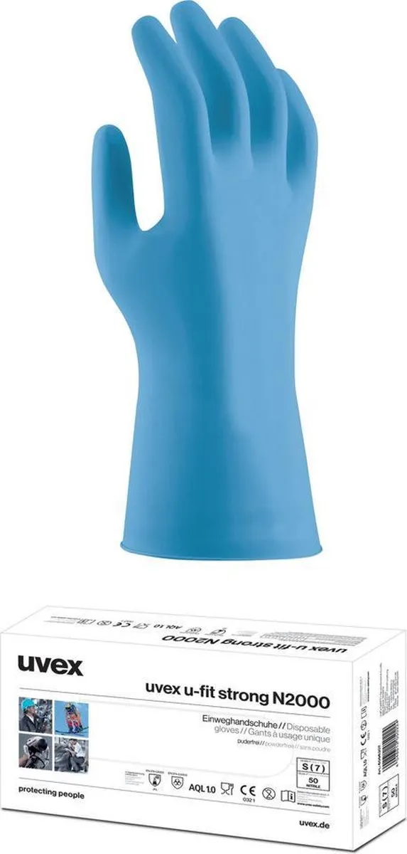 Uvex N2000 Chemisch Bestendige Handschoen - XL - Blauw
