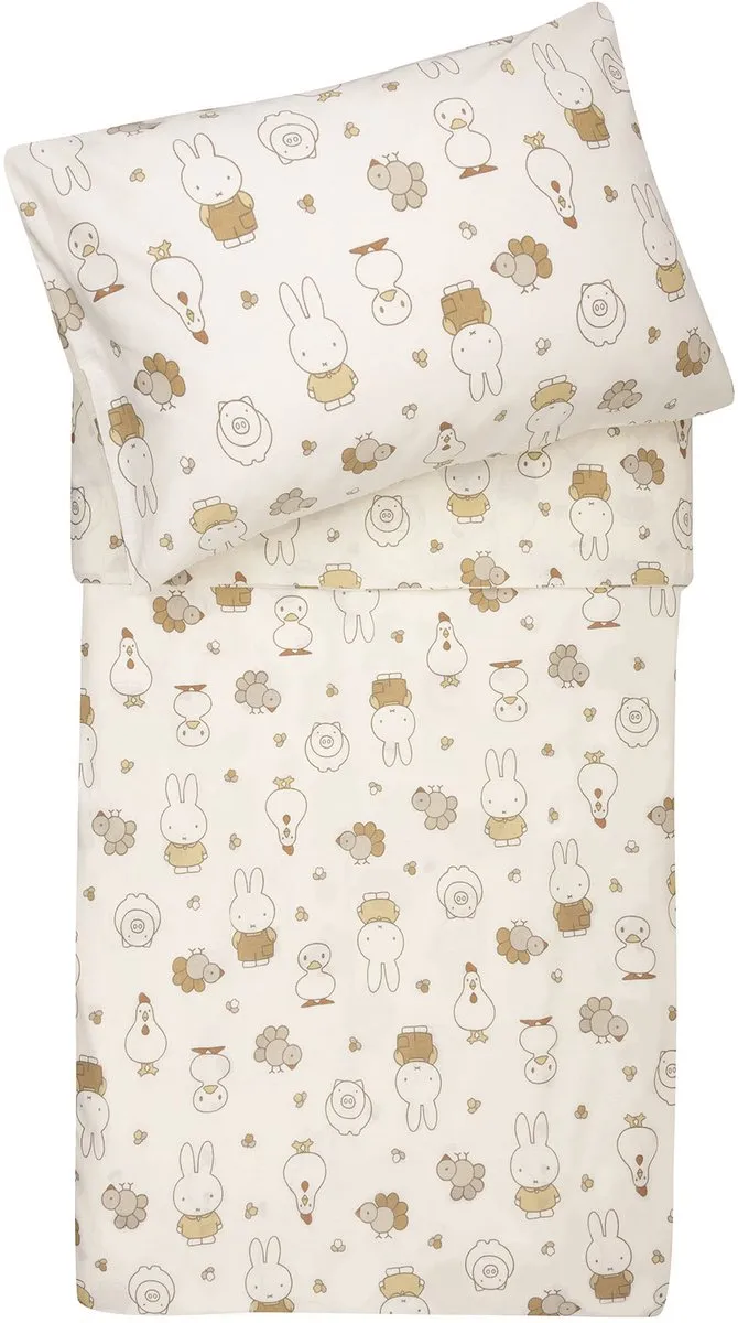 Jollein Dekbedovertrek Miffy Family Farm - 100x140cm