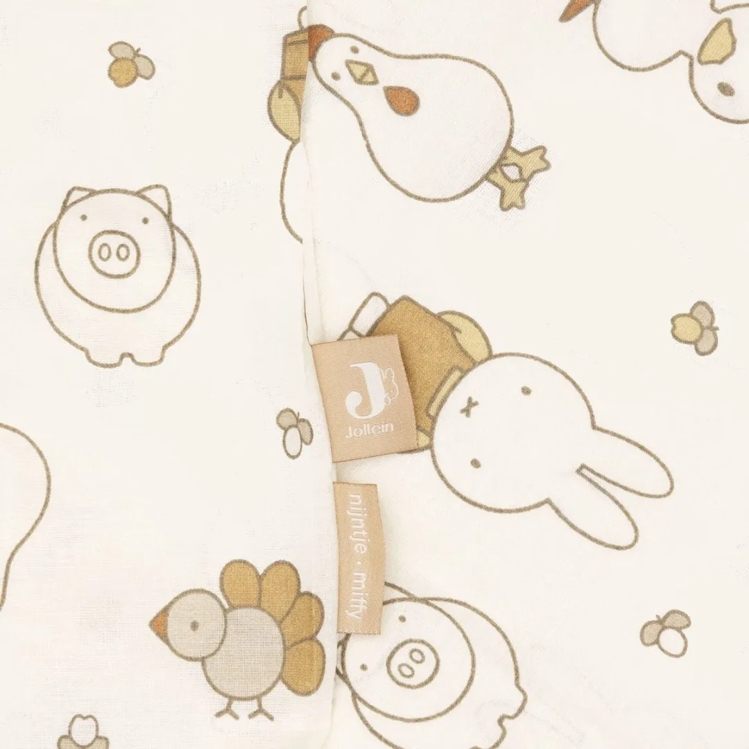 Jollein Dekbedovertrek Miffy Family Farm - 100x140cm