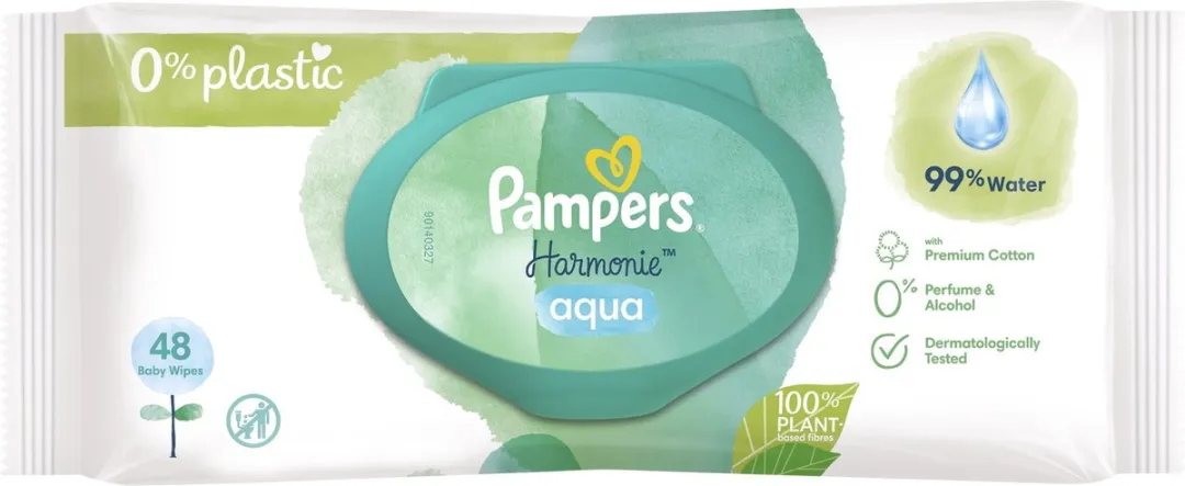Pampers Harmonie Aqua Billendoekjes 48 Stuks