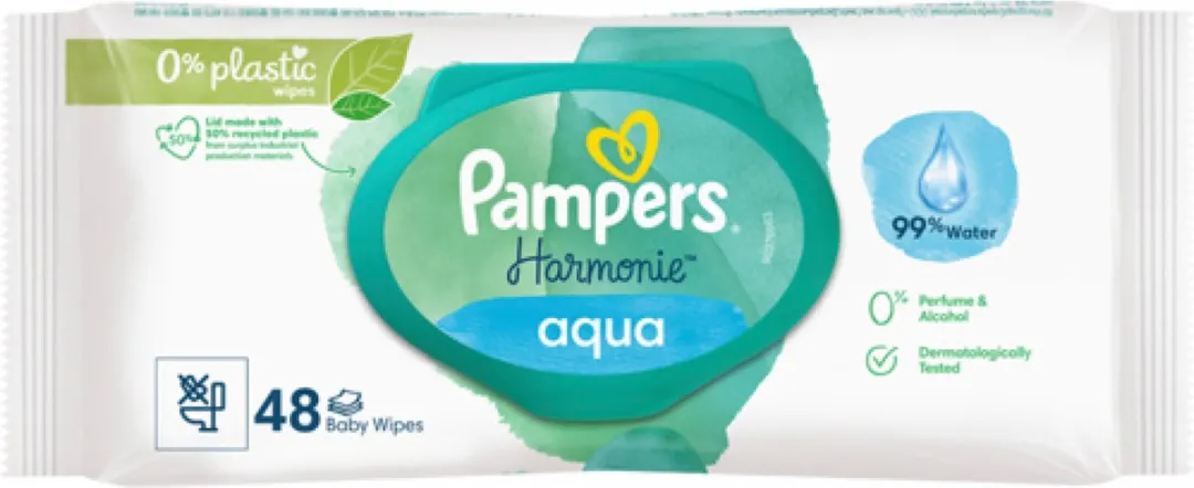Pampers Harmonie Aqua Billendoekjes 48 Stuks