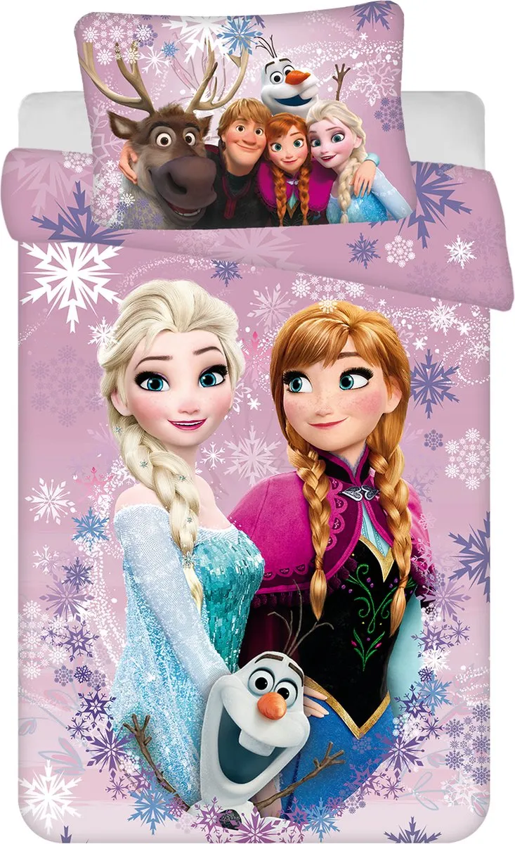 Disney Frozen Dekbedovertrek Elsa en Anna 135x100cm