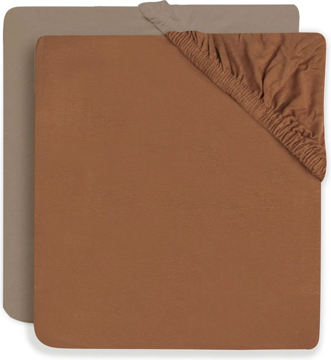 Jollein Baby Hoeslaken Jersey Caramel/Biscuit