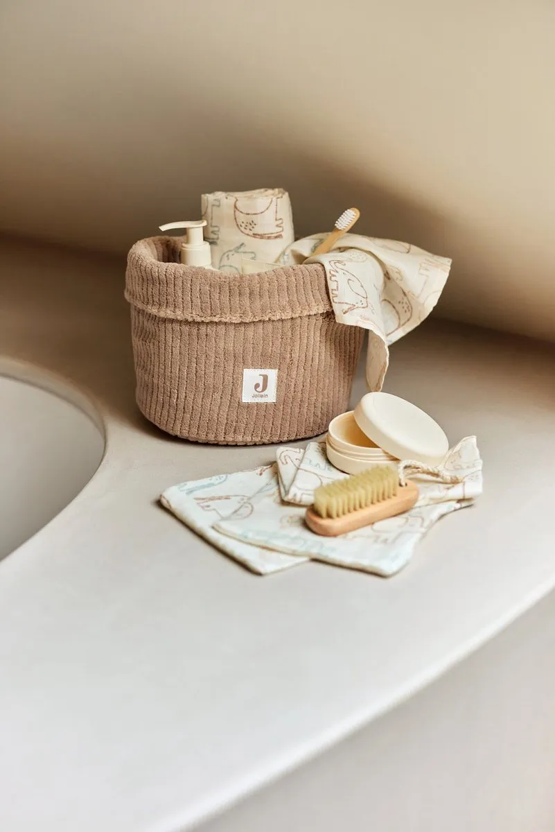 Jollein Commode Mandje Cloudy Rib Milky Coffee