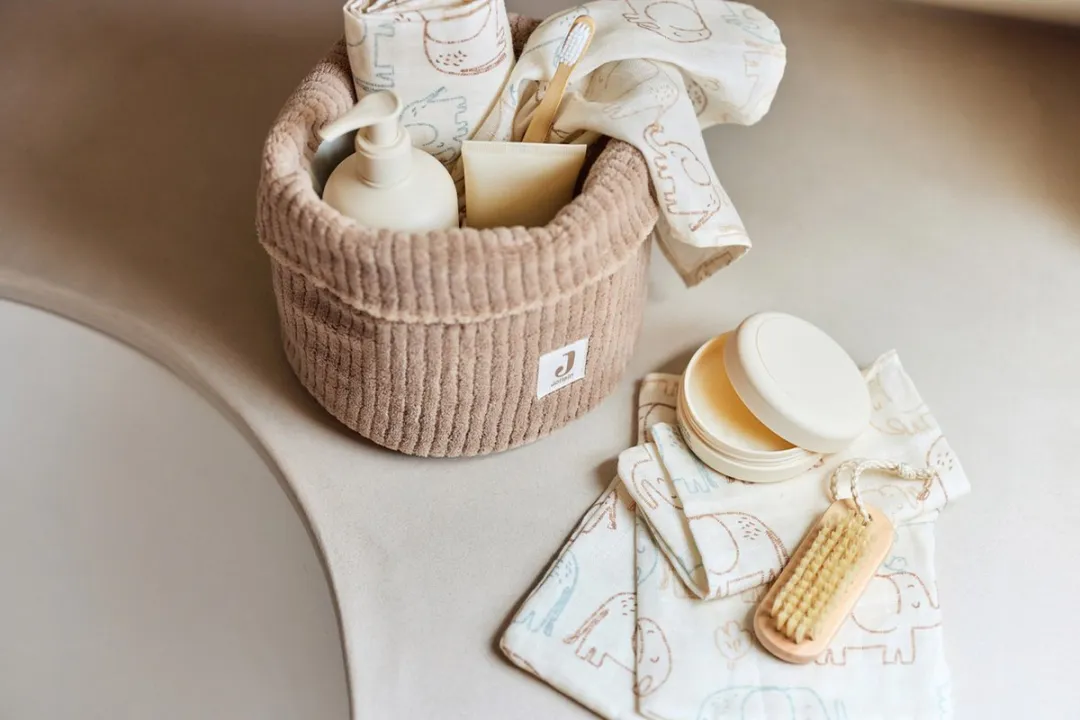 Jollein Commode Mandje Cloudy Rib Milky Coffee