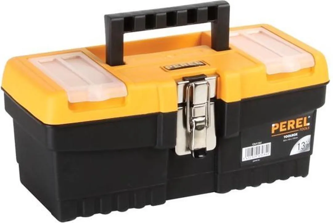 Perel MTB139 Gereedschapskoffer - 320x155x139mm - Zwart/Geel