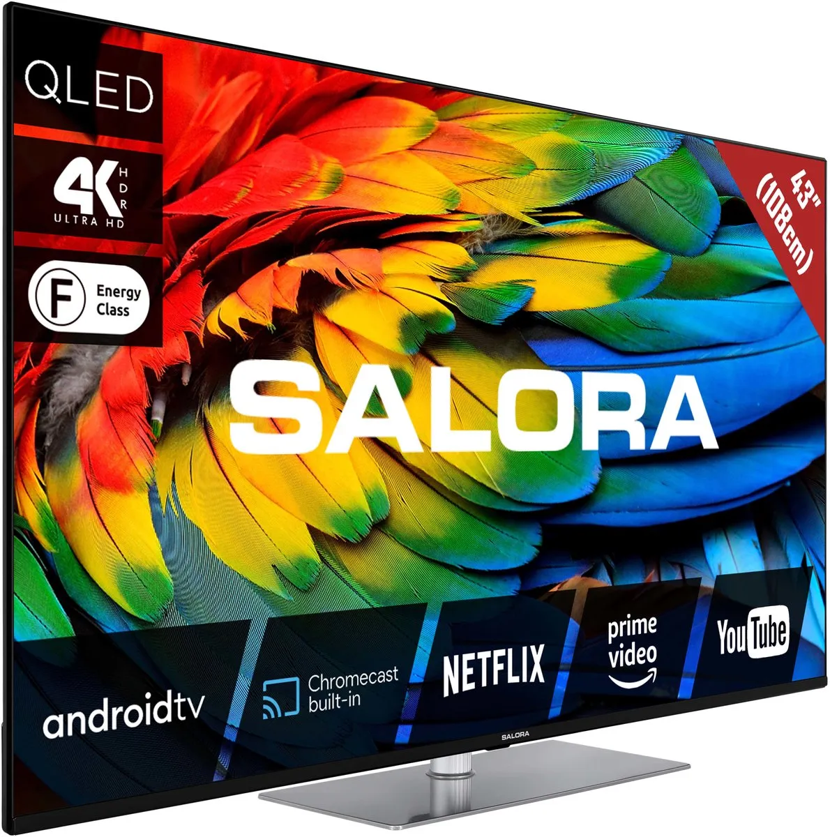Salora 43QLED440A 4K QLED TV - Zwart - afbeelding 6 van 6