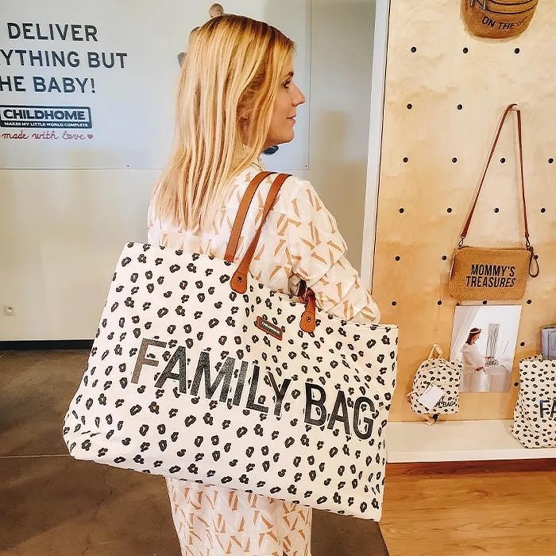 Childhome Family Bag Luiertas - Leopard - 55x18x40