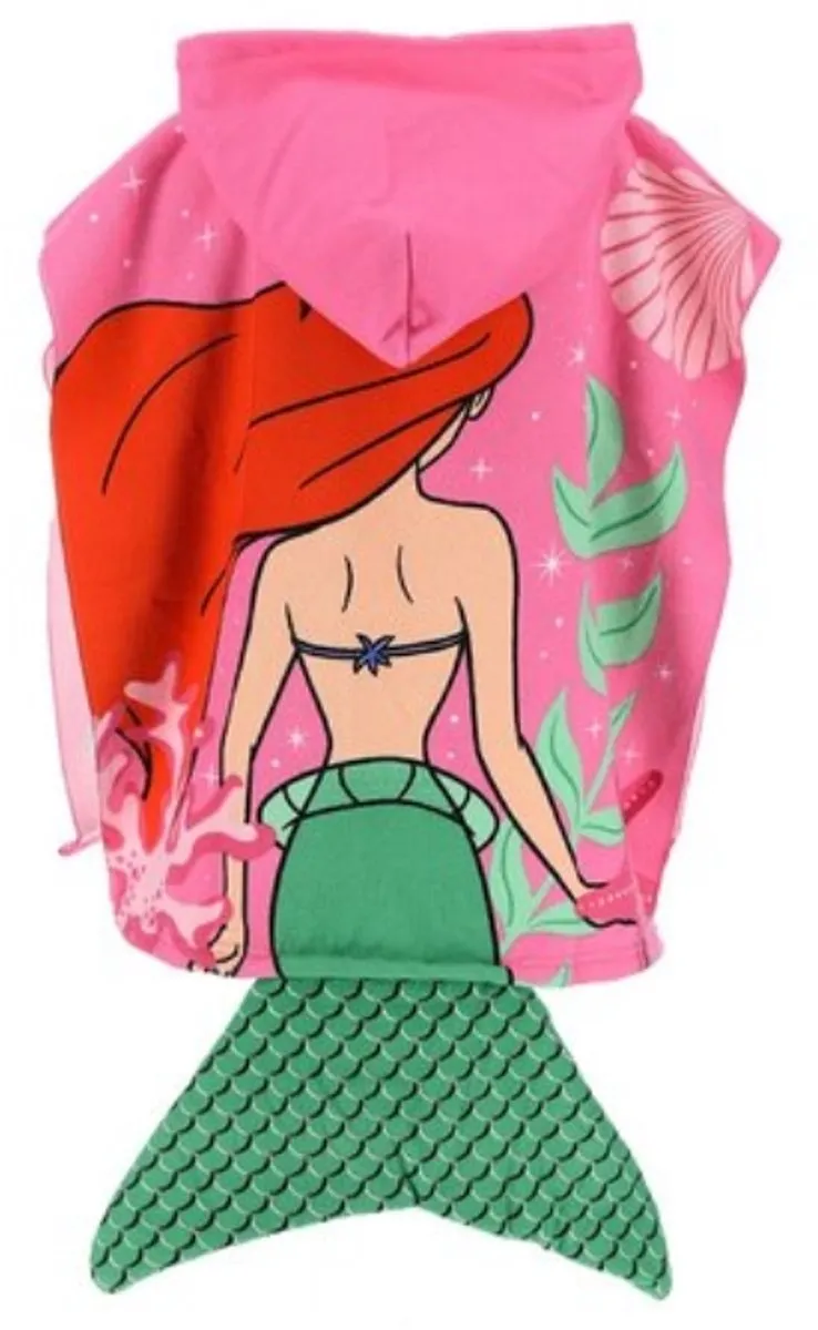 Disney De Kleine Zeemeermin Ariel Badponcho - Roze
