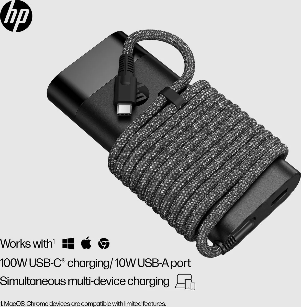 HP 110W USB-C Laptoplader 8B3Y2AA#ABB - Zwart