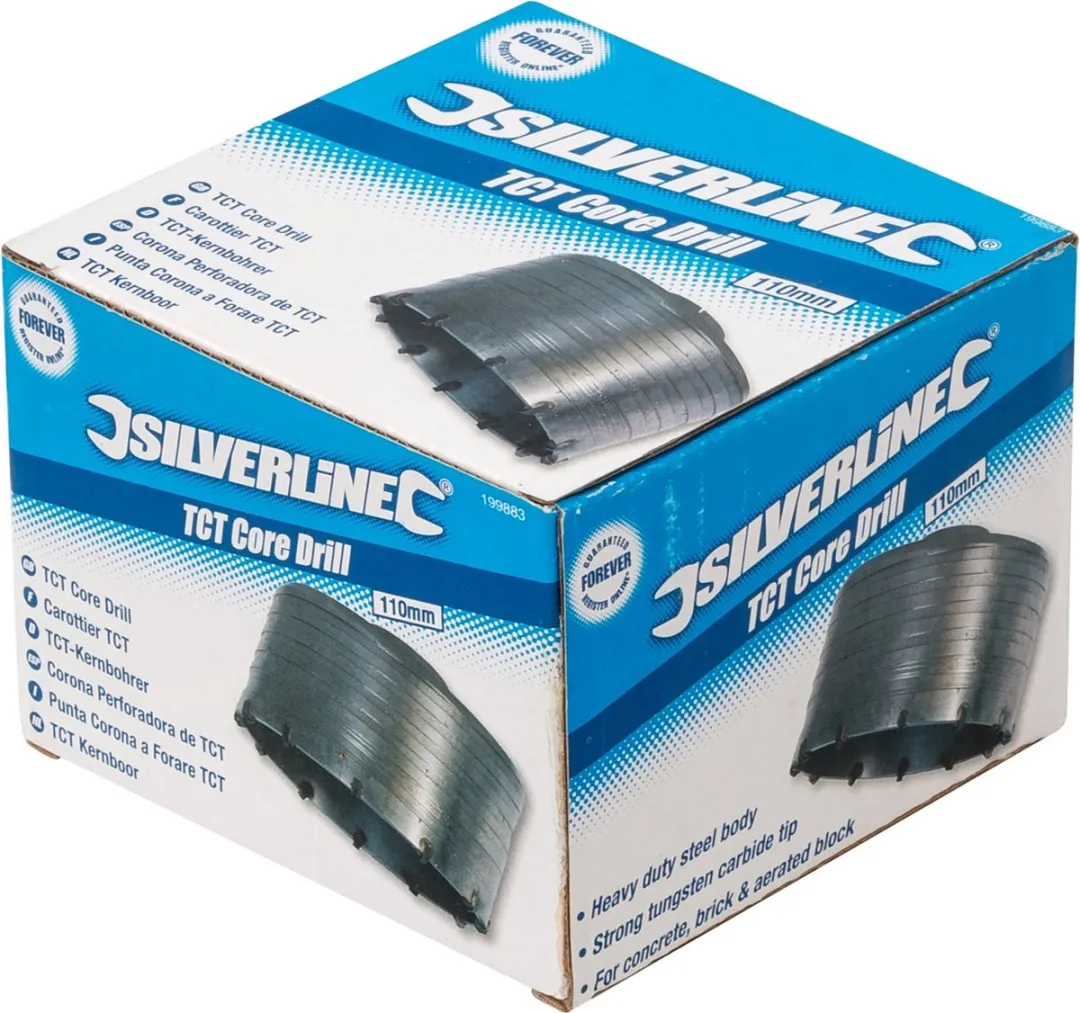 Silverline TCT Kernboor 110mm - Ø110mm - Voor steen/beton