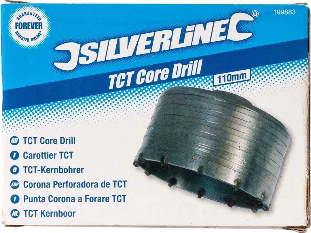 Silverline TCT Kernboor 110mm - Ø110mm - Voor steen/beton