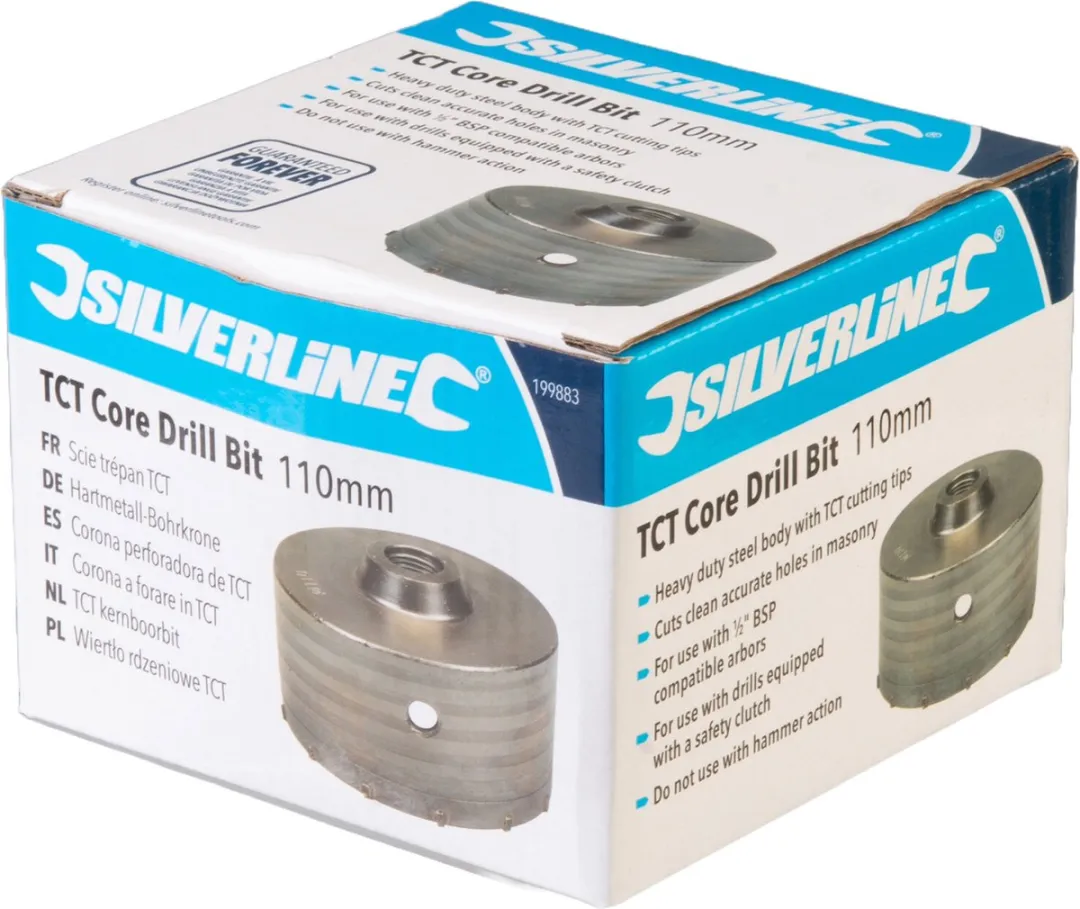Silverline TCT Kernboor 110mm - Ø110mm - Voor steen/beton - afbeelding 6 van 6