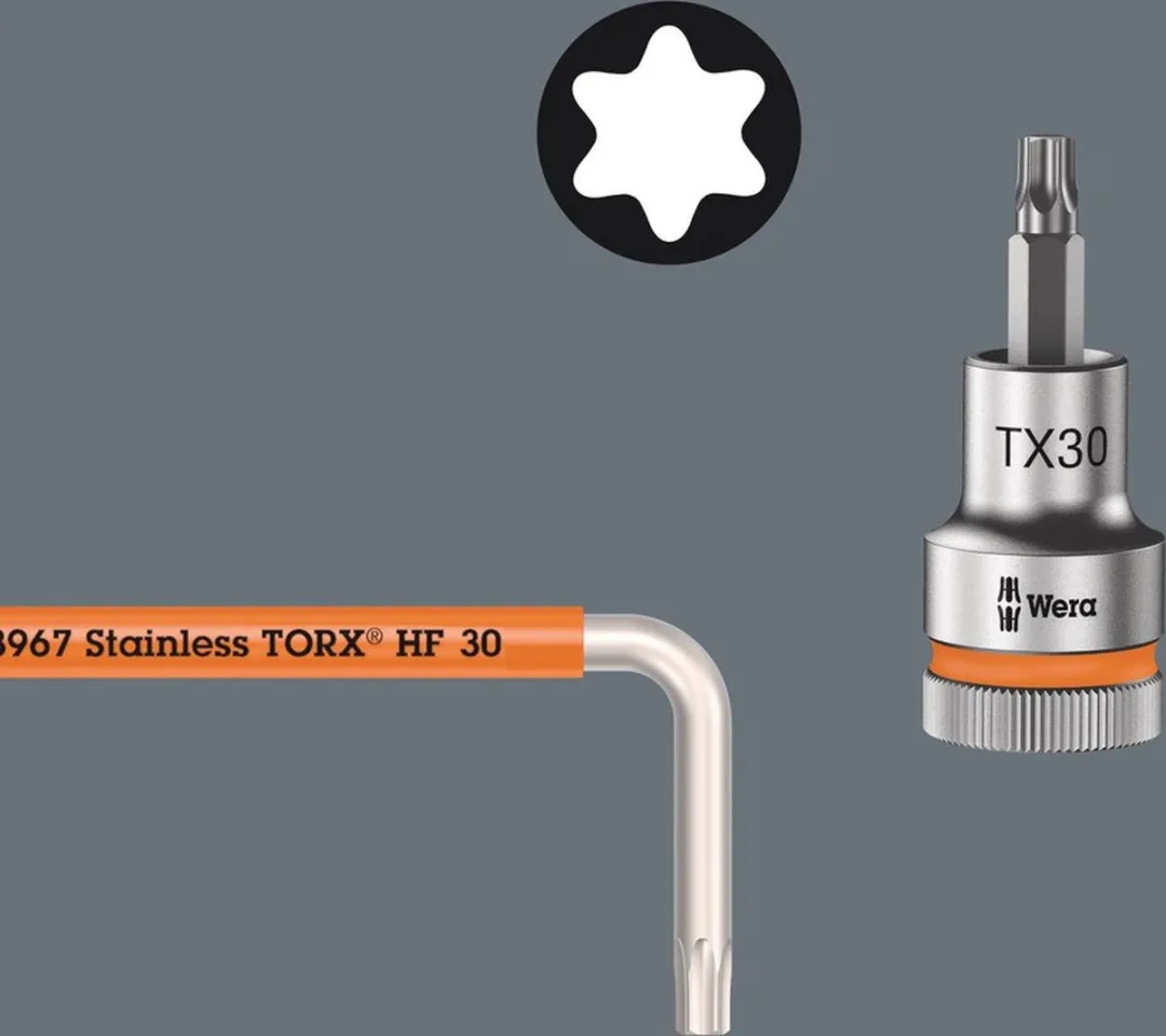 Wera 3967/9 TX SXL Multicolour HF Stiftsleutelset - 9 Stuks - RVS