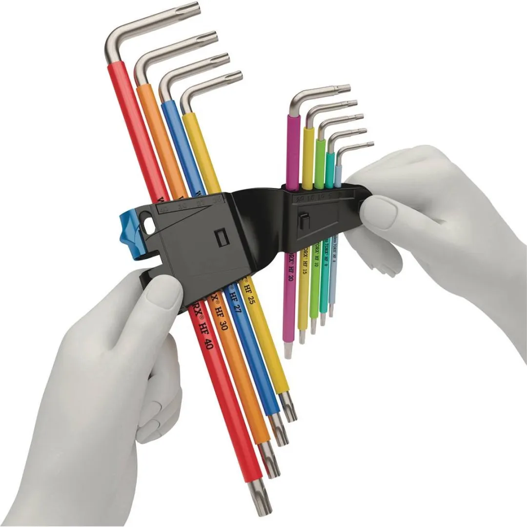 Wera 3967/9 TX SXL Multicolour HF Stiftsleutelset - 9 Stuks - RVS