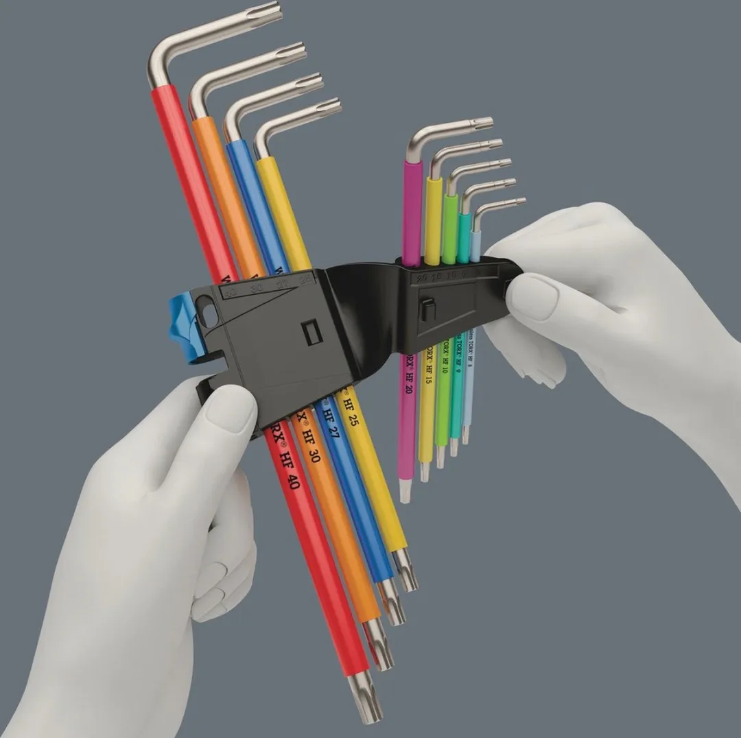 Wera 3967/9 TX SXL Multicolour HF Stiftsleutelset - 9 Stuks - RVS