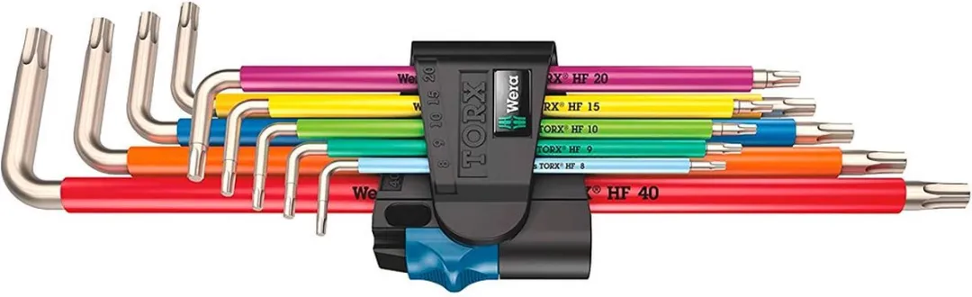 Wera 3967/9 TX SXL Multicolour HF Stiftsleutelset - 9 Stuks - RVS
