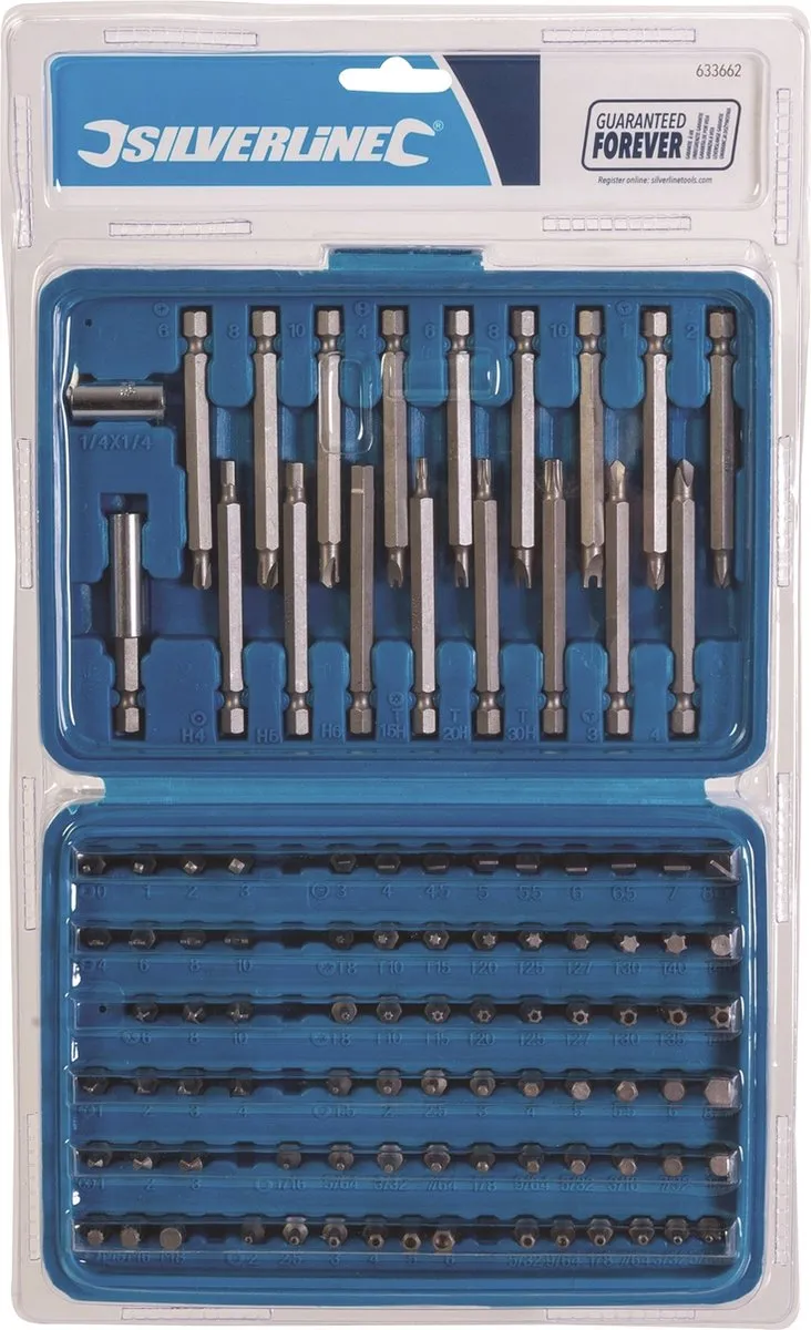 Silverline 633662 Bit Set 98-delig
