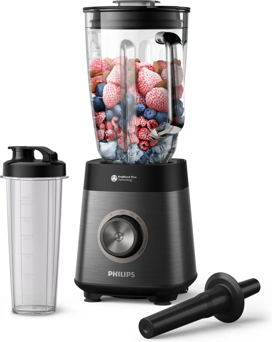 Philips HR3041/00 Blender 1200W - Zwart/Grijs