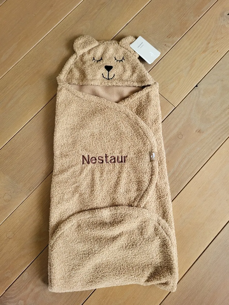 Jollein Wikkeldeken Bear Bouclé Biscuit - Persoonlijk
