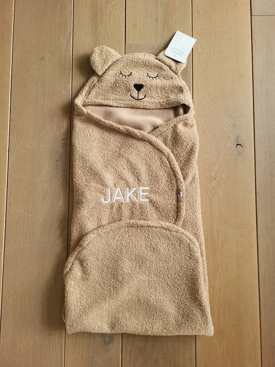 Jollein Wikkeldeken Bear Bouclé Biscuit - Persoonlijk