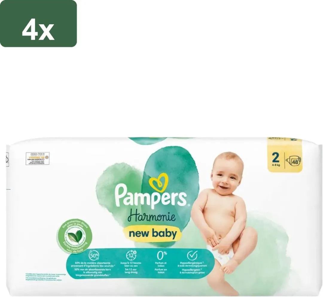 Pampers Harmonie Luiers Maat 2 - 192 Stuks