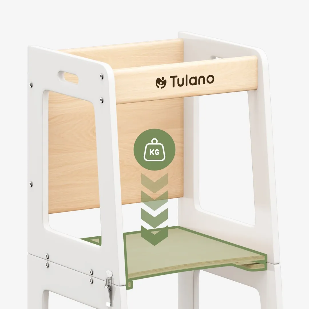 Tulano Mooby 35 Keukenhelper 3-in-1 - 60 kg - Wit/Natural