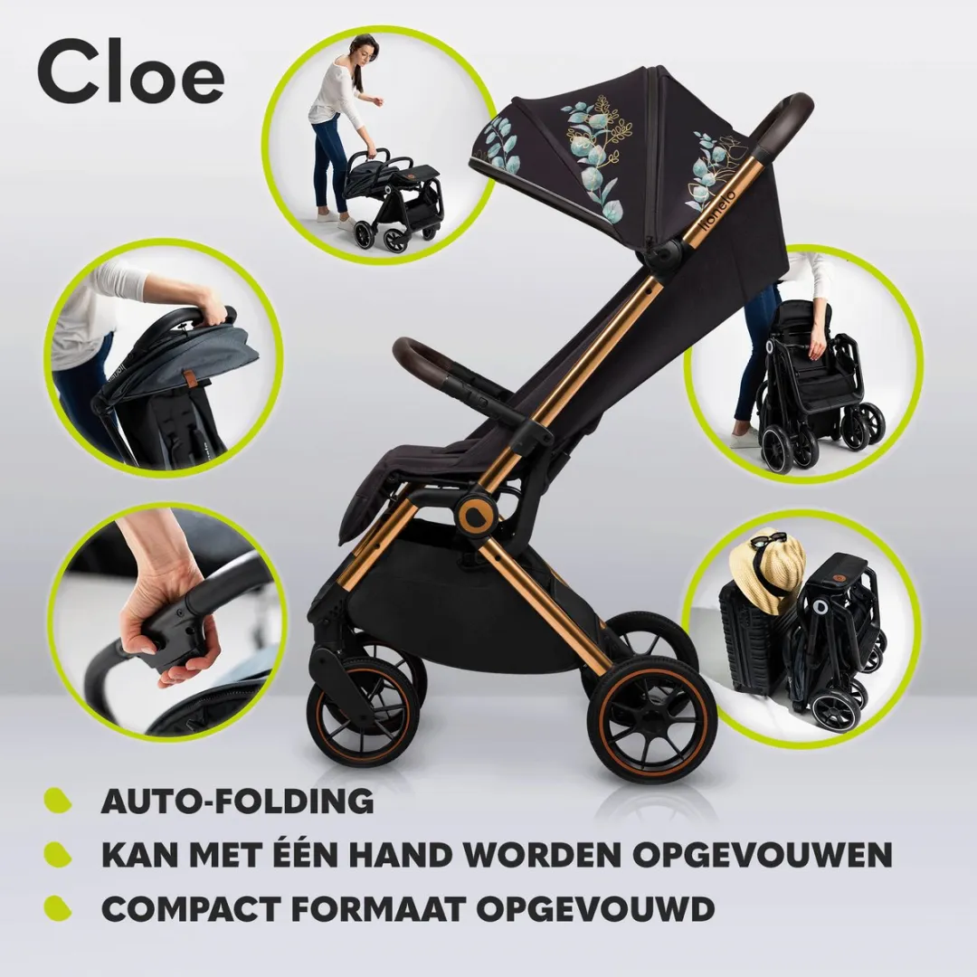 Lionelo Cloe Buggy - Lichtgewicht Opvouwbaar - Golden Moments