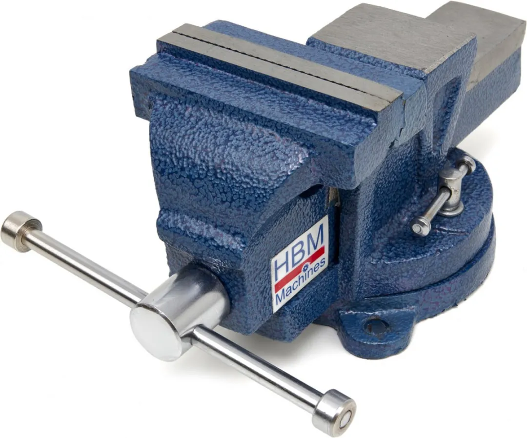 HBM Profi 100mm Bankschroef met draaibaar onderstel